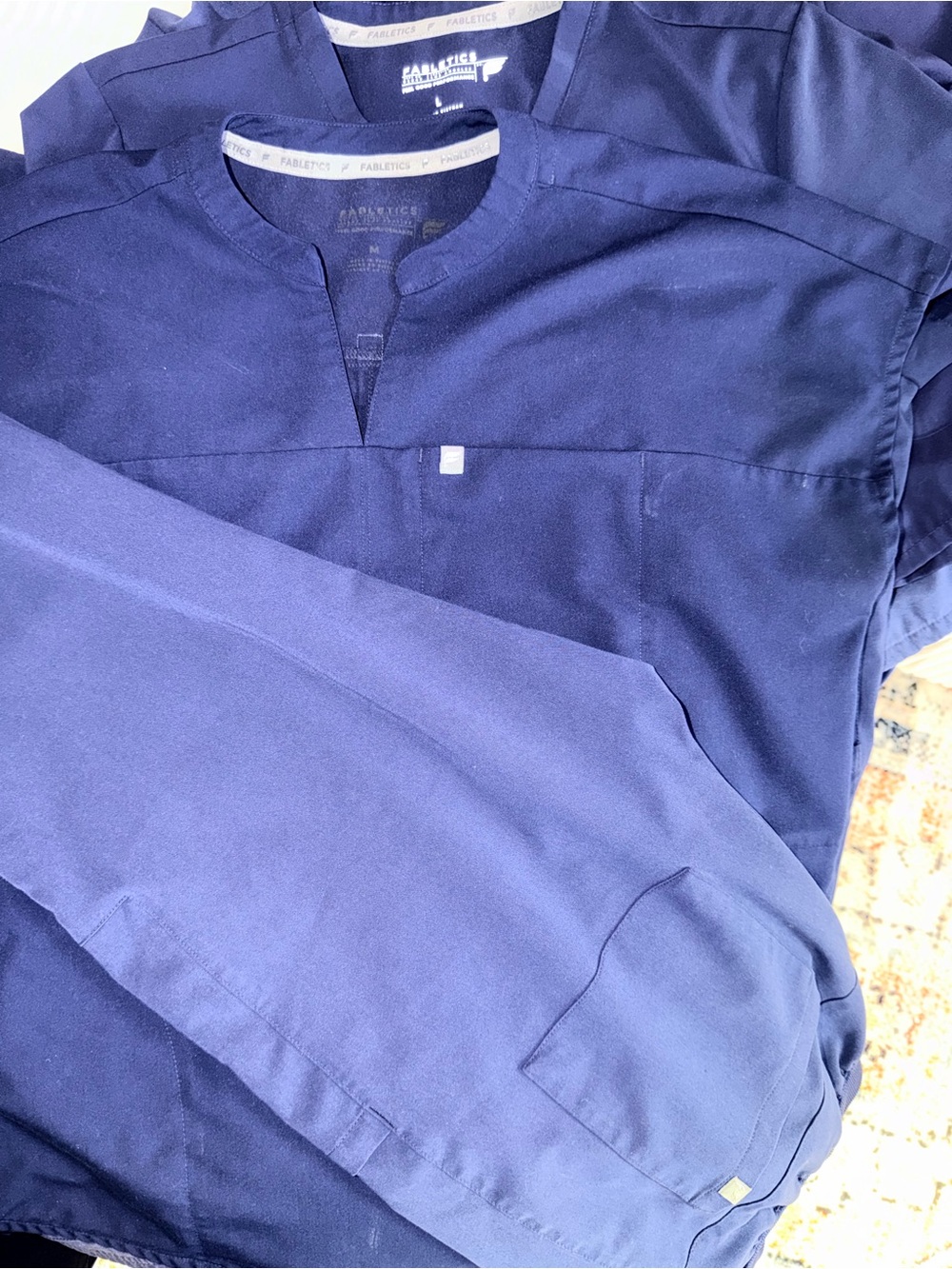 Fabletics Navy Blue scrubs bundle set